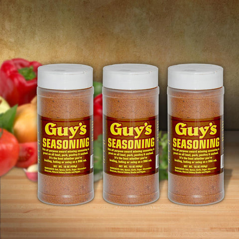 Guy's Seasoning - Three - 6.5 oz bottles with Free Shipping - Available only in the U.S.